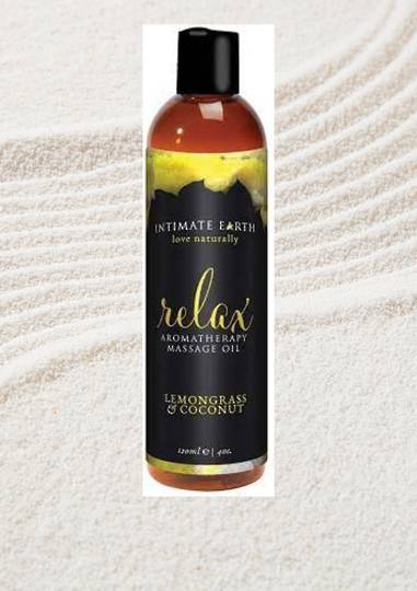 Intimate Earth Relaxing Massage Oil Lemongrass and Coconut image 0
